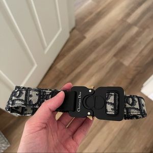 Dior Oblique fabric belt, for waist 28 or smaller
